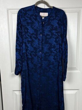 Gal Meets Glam Navy Floral Long Sleeve Dress - Size 2